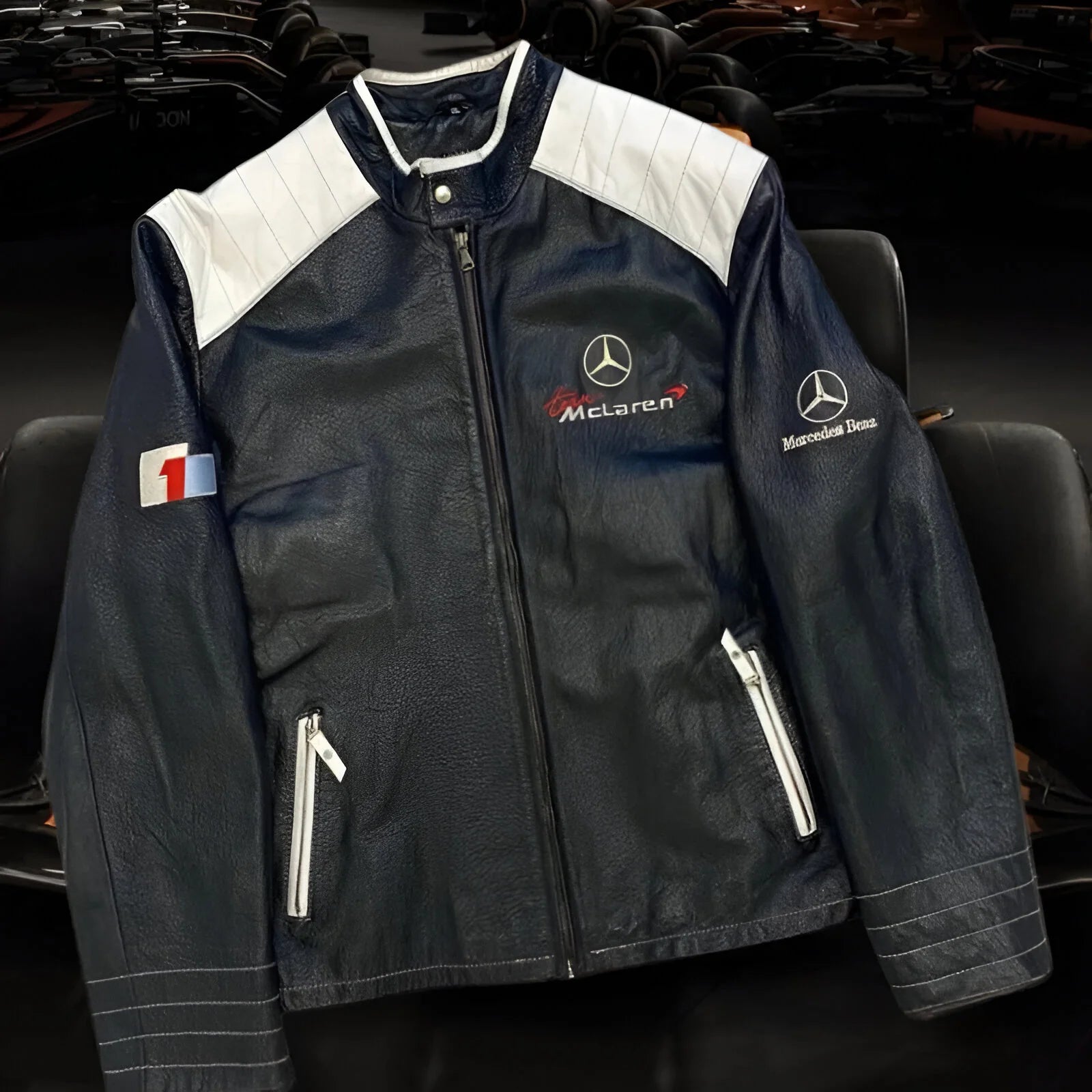 Jaqueta McLaren Black Vintage em Couro - LANÇAMENTO